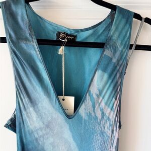 Stylish Blue Maxi Dress by Johnny Was Biya